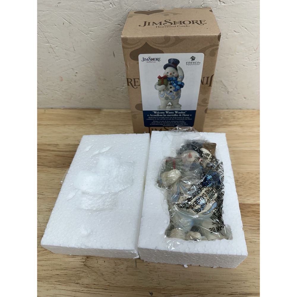 JIM SHORE | WELCOME WINTRY WONDERS SNOWMAN FIGURINE  6006654 USA